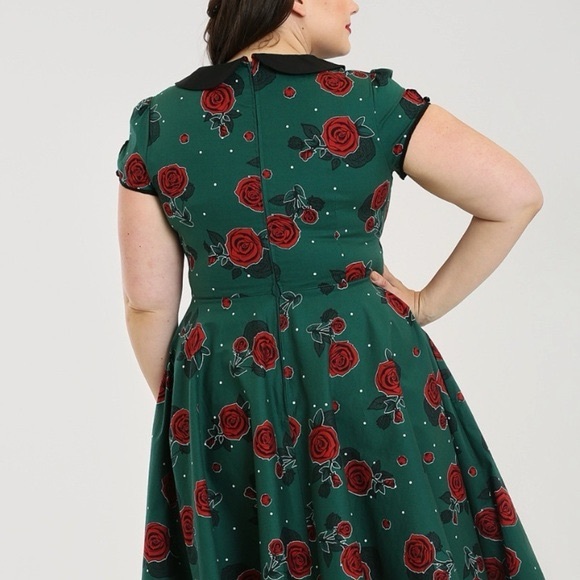 hell bunny green polka dot dress Scully Dress – Hell Bunny main image 0